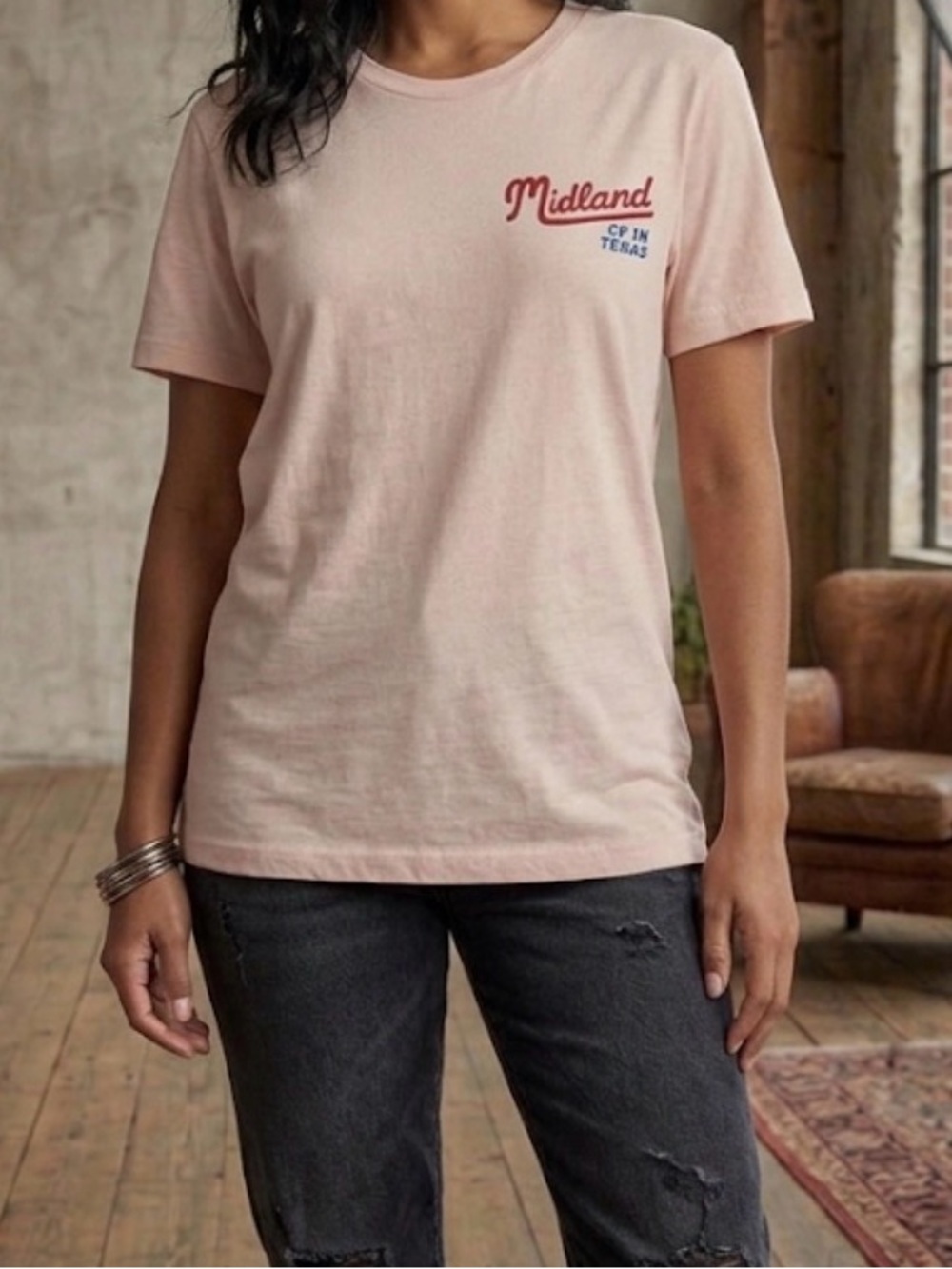 Midland White Short Sleeve Crewneck Tee